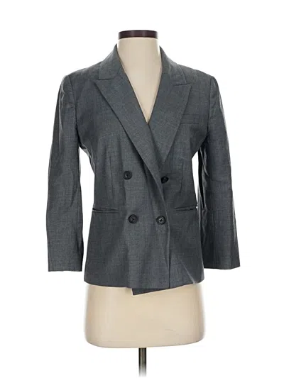 Pre-owned Jcrew Wool Blazer Jacket In Gray