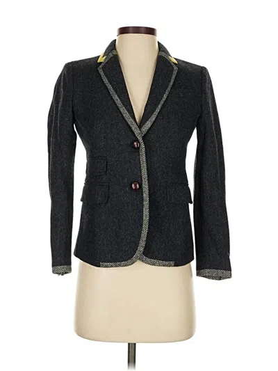 Pre-owned Jcrew Wool Blazer Jacket In Gray