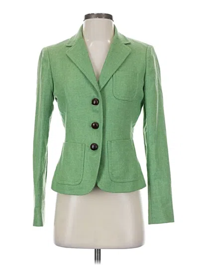 Pre-owned Jcrew Wool Blazer Jacket In Green