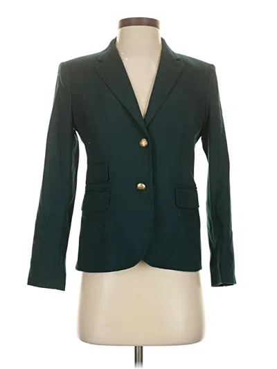 Pre-owned Jcrew Wool Blazer Jacket In Green
