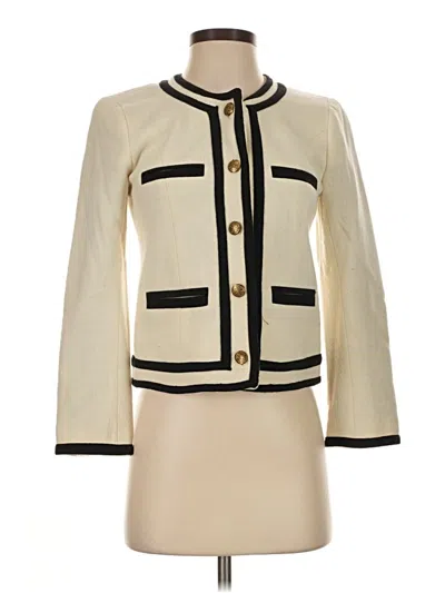Pre-owned Jcrew Wool Blazer Jacket In Ivory