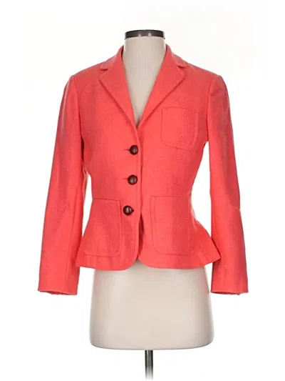 Pre-owned Jcrew Wool Blazer Jacket In Orange