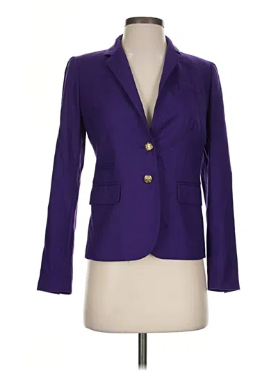 Pre-owned Jcrew Wool Blazer Jacket In Purple