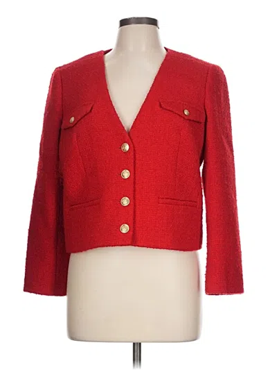 Pre-owned Jcrew Wool Blazer Jacket In Red