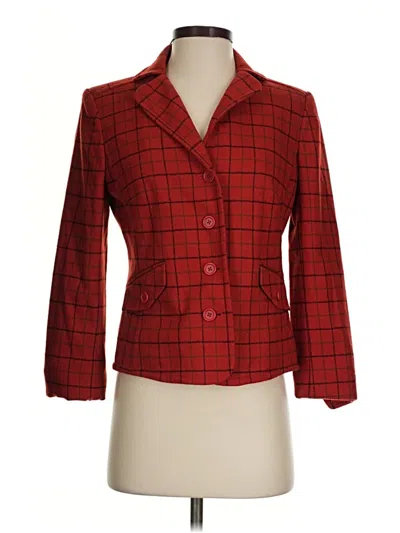 Pre-owned Jcrew Wool Blazer Jacket In Red