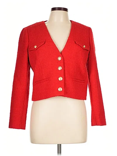 Pre-owned Jcrew Wool Blazer Jacket In Red