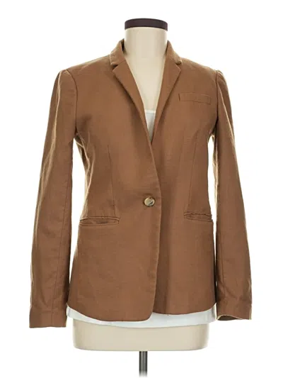 Pre-owned Jcrew Wool Blazer Jacket In Tan