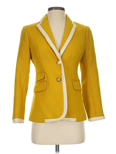 Pre-owned Jcrew Wool Blazer Jacket In Yellow