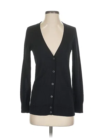 Pre-owned Jcrew Wool Cardigan Sweater In Black