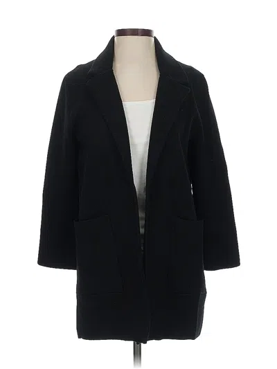 Pre-owned Jcrew Wool Cardigan Sweater In Black