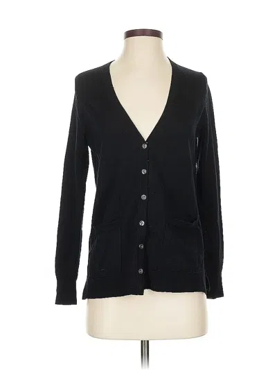 Pre-owned Jcrew Wool Cardigan Sweater In Black