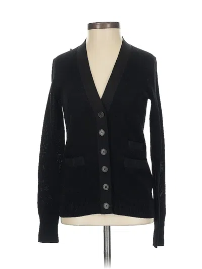 Pre-owned Jcrew Wool Cardigan Sweater In Black