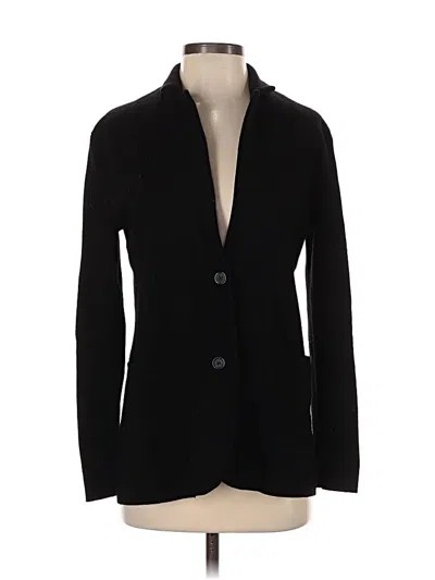 Pre-owned Jcrew Wool Cardigan Sweater In Black