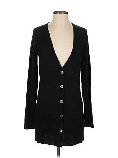 Pre-owned Jcrew Wool Cardigan Sweater In Black