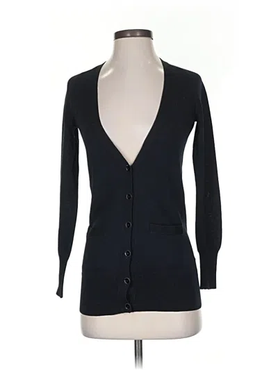 Pre-owned Jcrew Wool Cardigan Sweater In Black