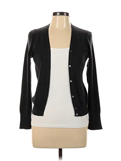 Pre-owned Jcrew Wool Cardigan Sweater In Black