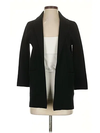 Pre-owned Jcrew Wool Cardigan Sweater In Black