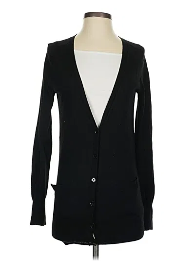 Pre-owned Jcrew Wool Cardigan Sweater In Black