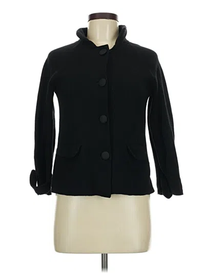 Pre-owned Jcrew Wool Cardigan Sweater In Black