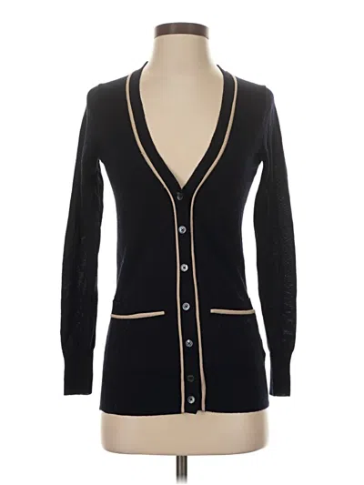 Pre-owned Jcrew Wool Cardigan Sweater In Black