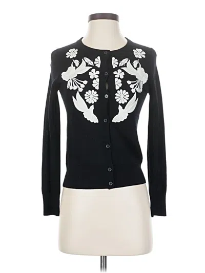 Pre-owned Jcrew Wool Cardigan Sweater In Black