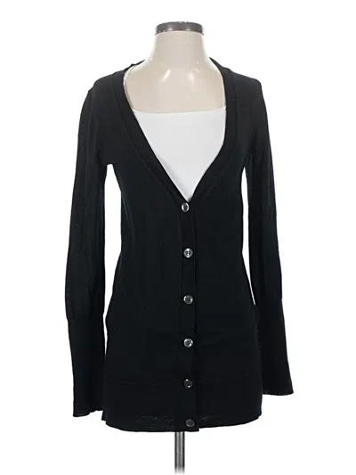 Pre-owned Jcrew Wool Cardigan Sweater In Black