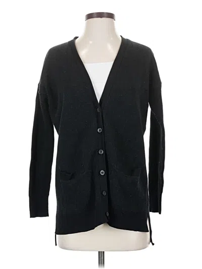 Pre-owned Jcrew Wool Cardigan Sweater In Black