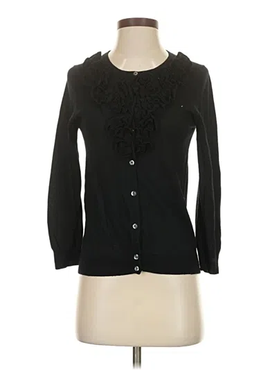 Pre-owned Jcrew Wool Cardigan Sweater In Black