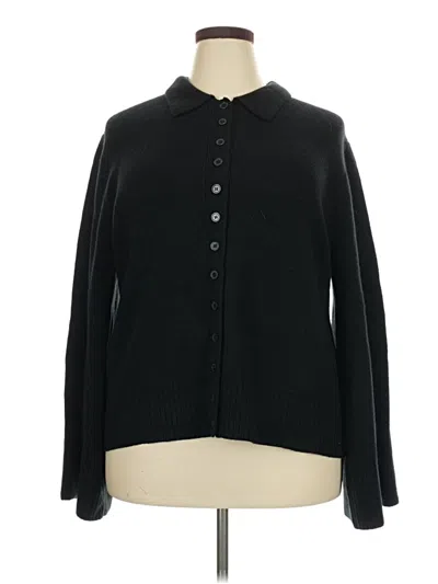 Pre-owned Jcrew Wool Cardigan Sweater In Black