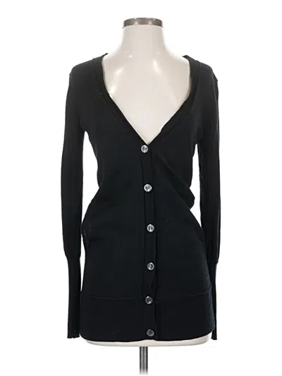 Pre-owned Jcrew Wool Cardigan Sweater In Black