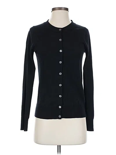 Pre-owned Jcrew Wool Cardigan Sweater In Black