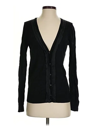 Pre-owned Jcrew Wool Cardigan Sweater In Black