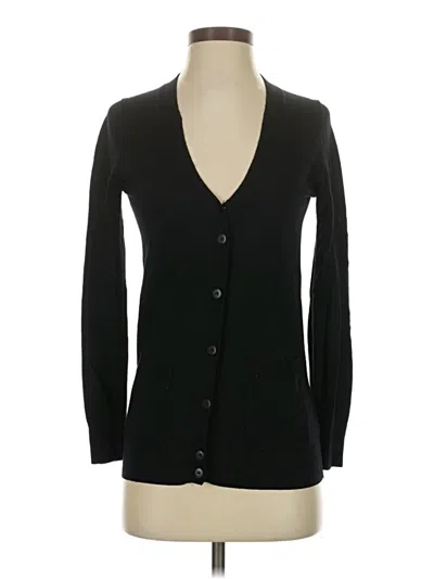 Pre-owned Jcrew Wool Cardigan Sweater In Black