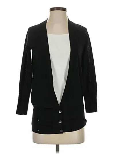 Pre-owned Jcrew Wool Cardigan Sweater In Black