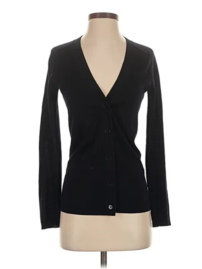 Pre-owned Jcrew Wool Cardigan Sweater In Black