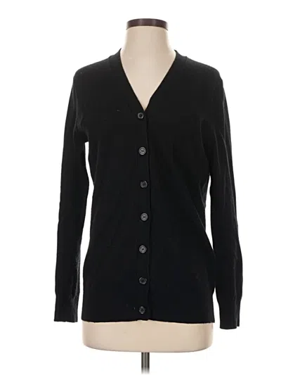 Pre-owned Jcrew Wool Cardigan Sweater In Black