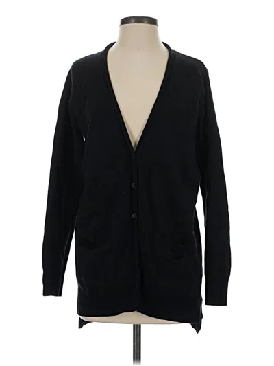 Pre-owned Jcrew Wool Cardigan Sweater In Black