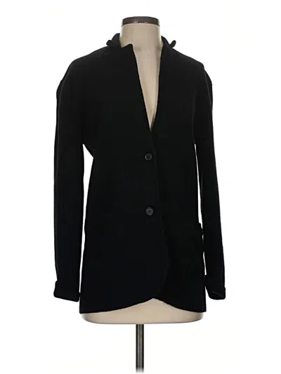Pre-owned Jcrew Wool Cardigan Sweater In Black