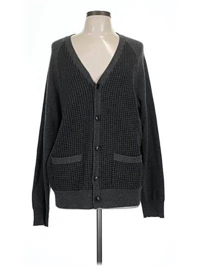 Pre-owned Jcrew Wool Cardigan Sweater In Black