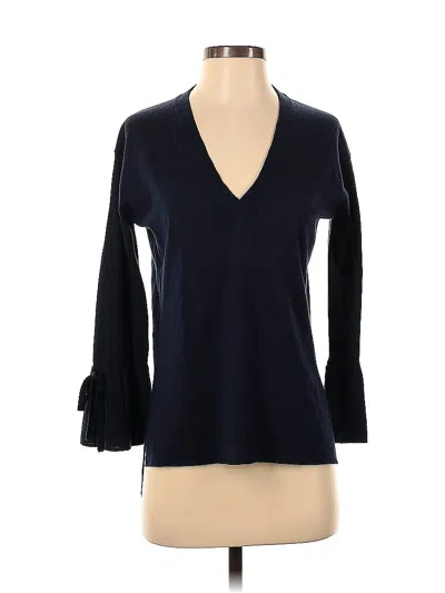 Pre-owned Jcrew Wool Cardigan Sweater In Blue