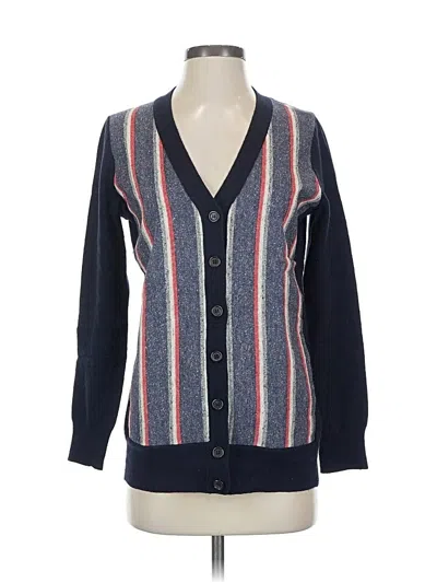 Pre-owned Jcrew Wool Cardigan Sweater In Blue