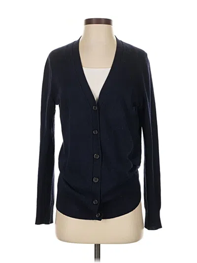 Pre-owned Jcrew Wool Cardigan Sweater In Blue