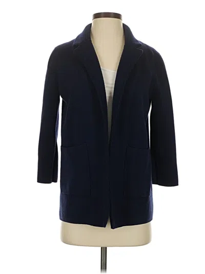 Pre-owned Jcrew Wool Cardigan Sweater In Blue