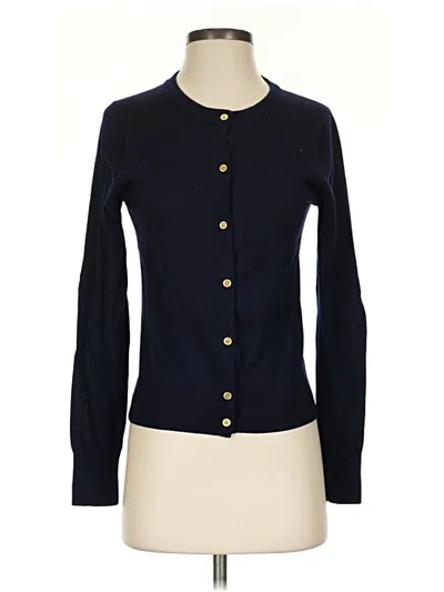 Pre-owned Jcrew Wool Cardigan Sweater In Blue