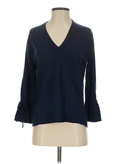 Pre-owned Jcrew Wool Cardigan Sweater In Blue
