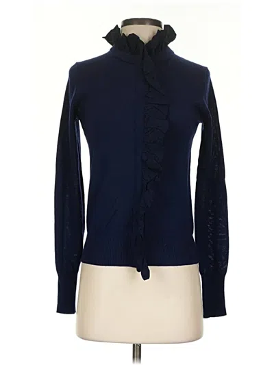 Pre-owned Jcrew Wool Cardigan Sweater In Blue