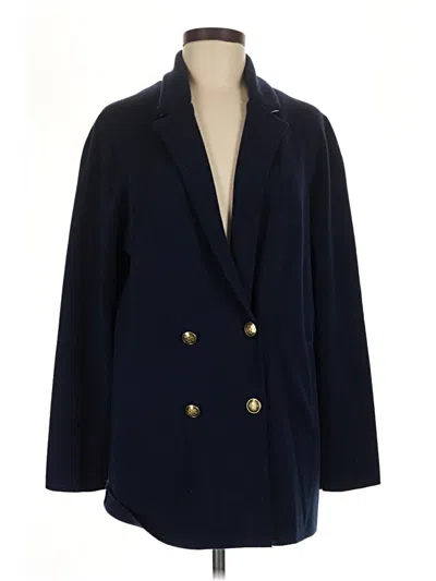 Pre-owned Jcrew Wool Cardigan Sweater In Blue