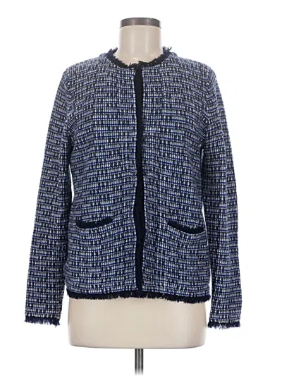 Pre-owned Jcrew Wool Cardigan Sweater In Blue