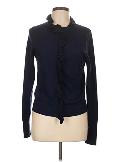 Pre-owned Jcrew Wool Cardigan Sweater In Blue