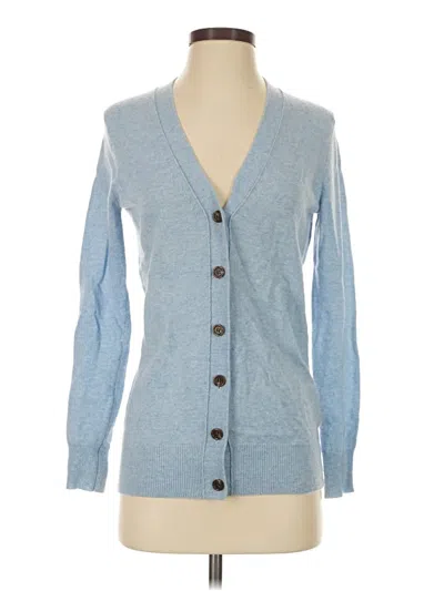 Pre-owned Jcrew Wool Cardigan Sweater In Blue